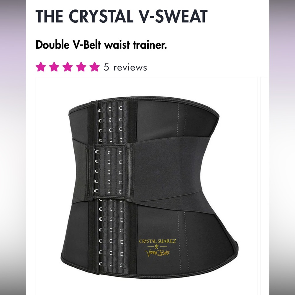 THE CRYSTAL V-SWEAT
Double V-Belt waist trainer.